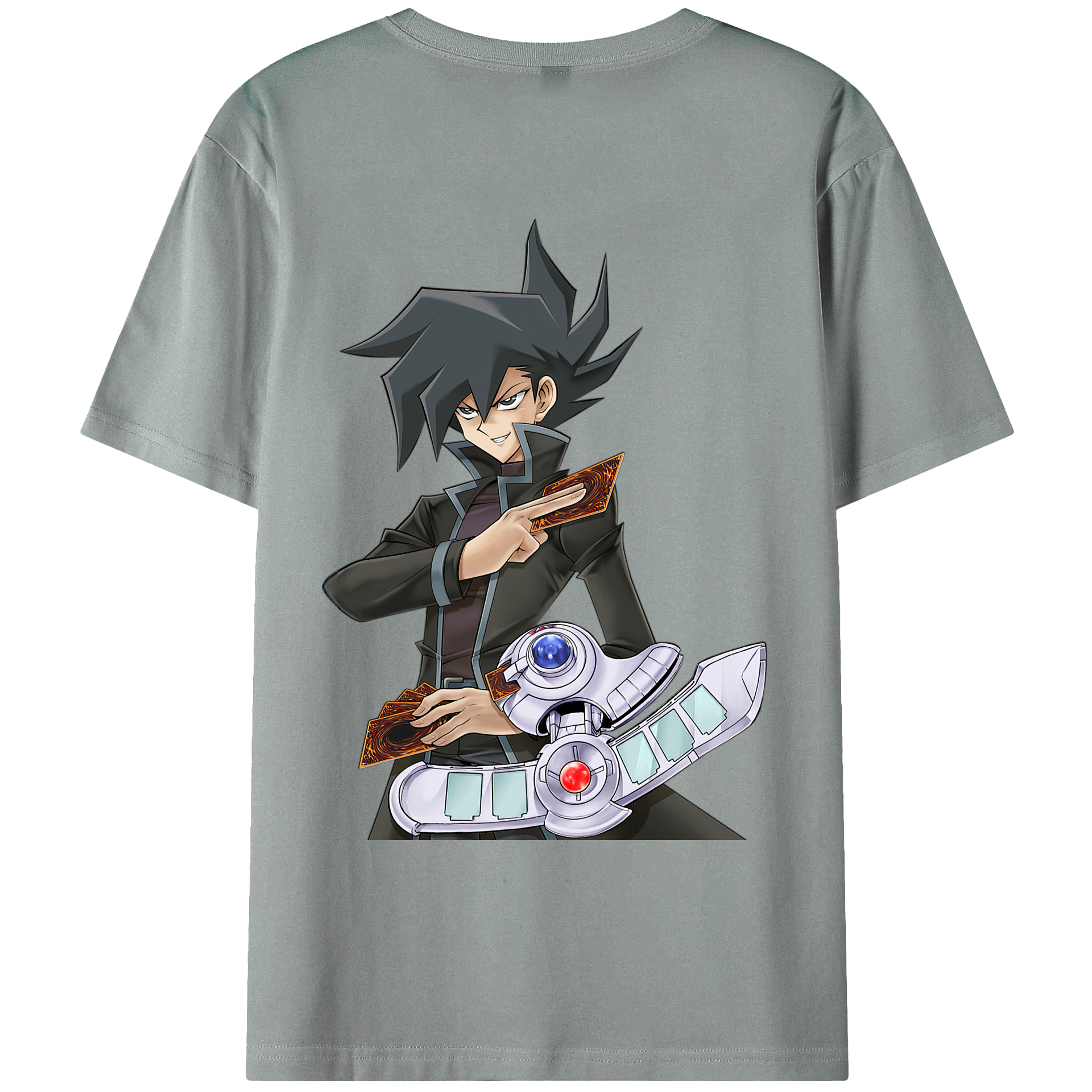 （画像用） 遊☆戯☆王 Yu-Gi-Oh! 綿100％ メンズ半袖Tシャツ（バックプリント） 通気性